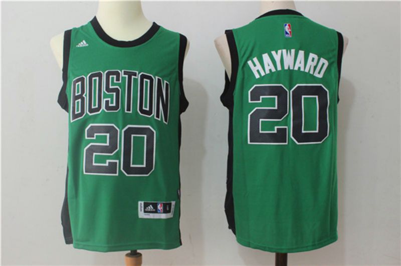 Men Boston Celtics 20 Hayward Green Black NBA Jerseys